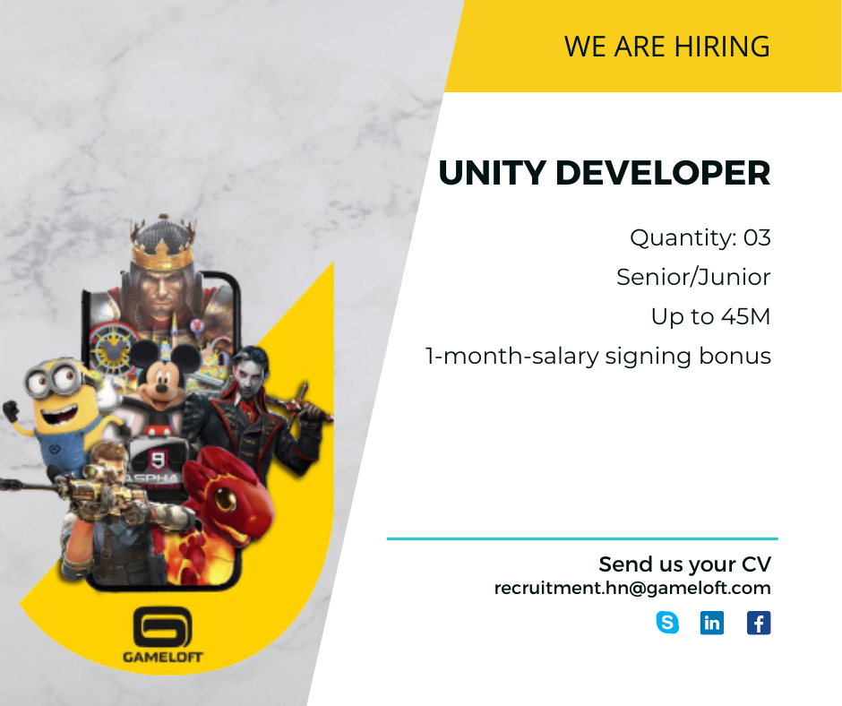 UNITY DEVELOPER (All Level)
