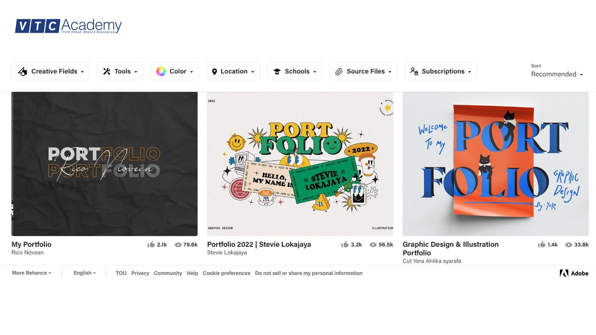 Portfolio là gì? Những cách giúp Portfolio trở nên chuyên nghiệp 5 behance