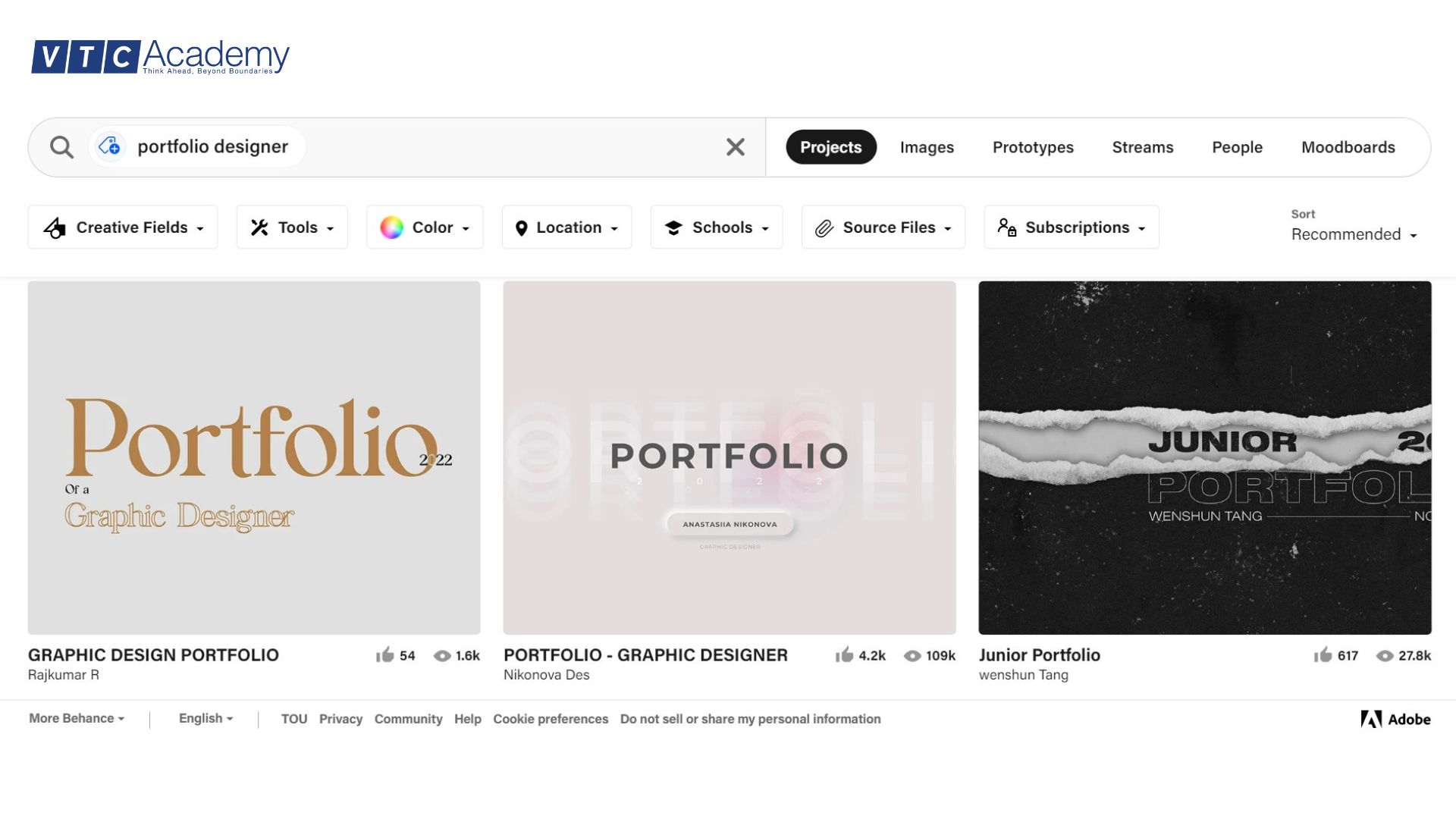 Portfolio là gì? Những cách giúp Portfolio trở nên chuyên nghiệp 6 behance