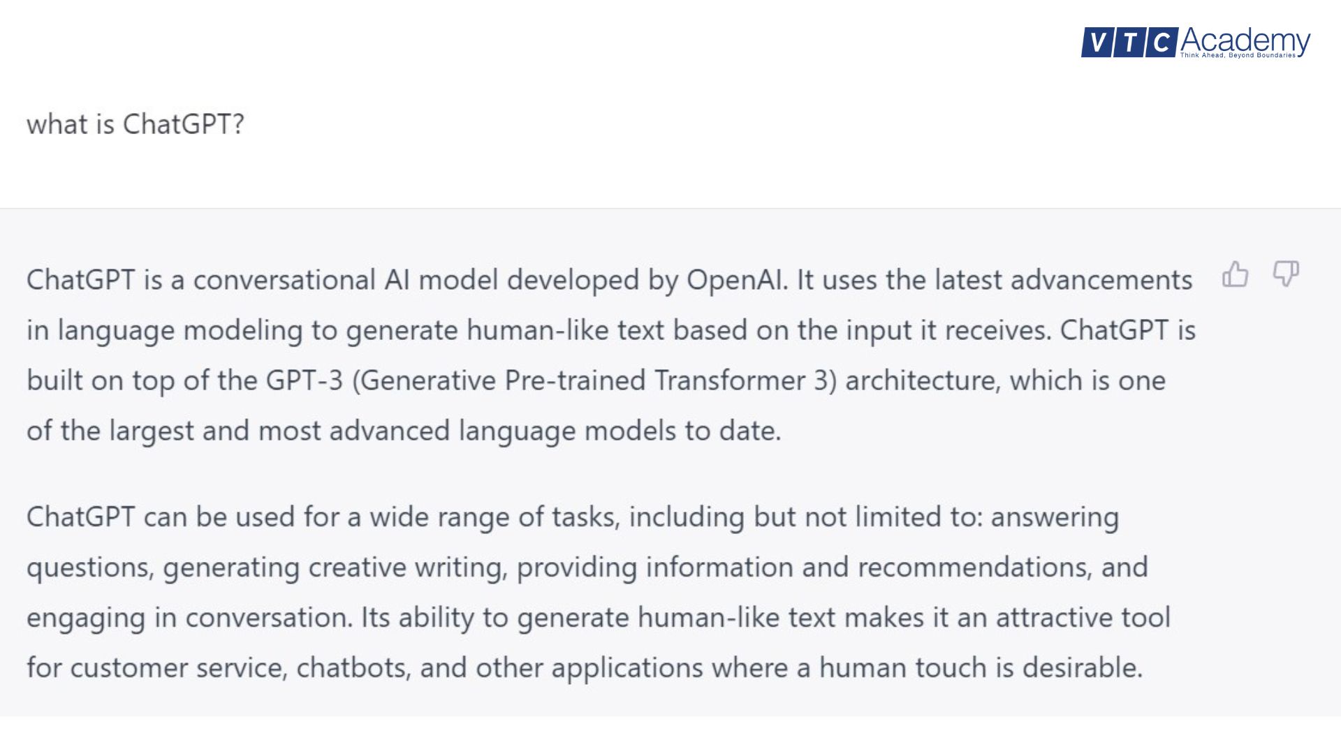 ChatGPT là gì? Tìm hiểu về xu hướng công nghệ nổi bật năm 2023 3 chatgpt trả lời chatgpt là gì