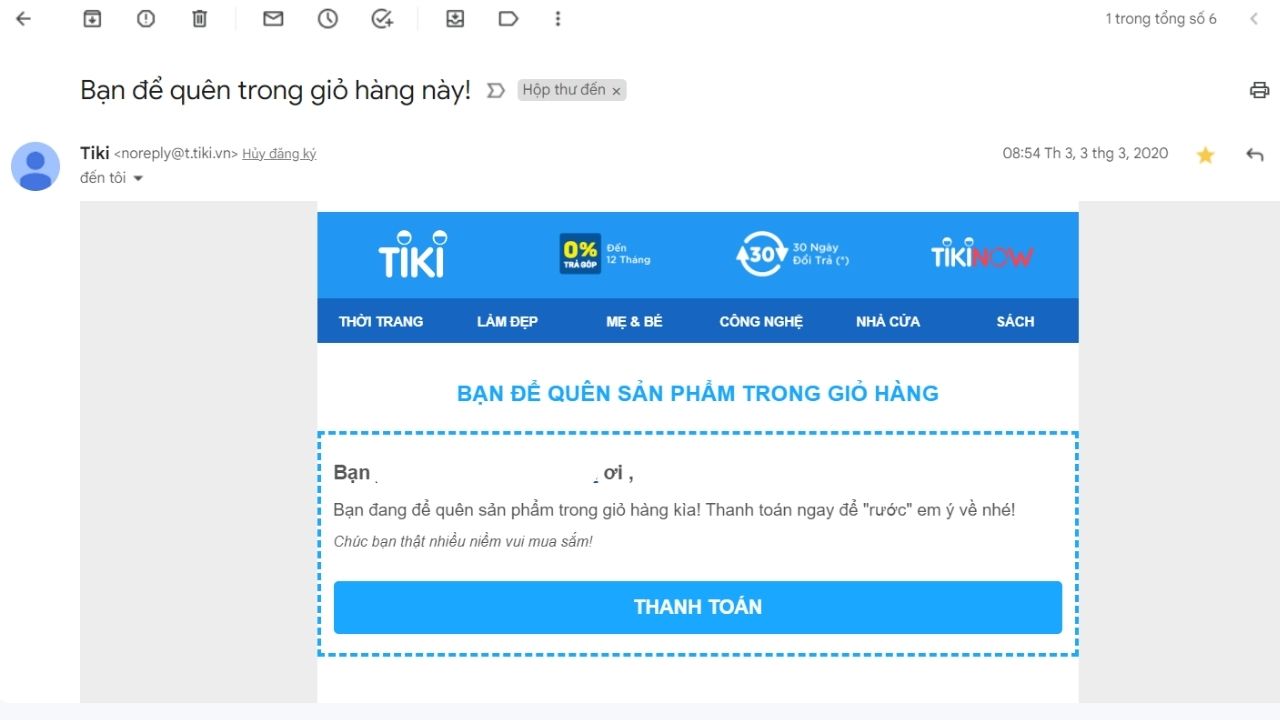 Email Marketing là gì? 5 bước làm Email Marketing hiệu quả cho doanh nghiệp 7 email-bo-quen-gio-hang