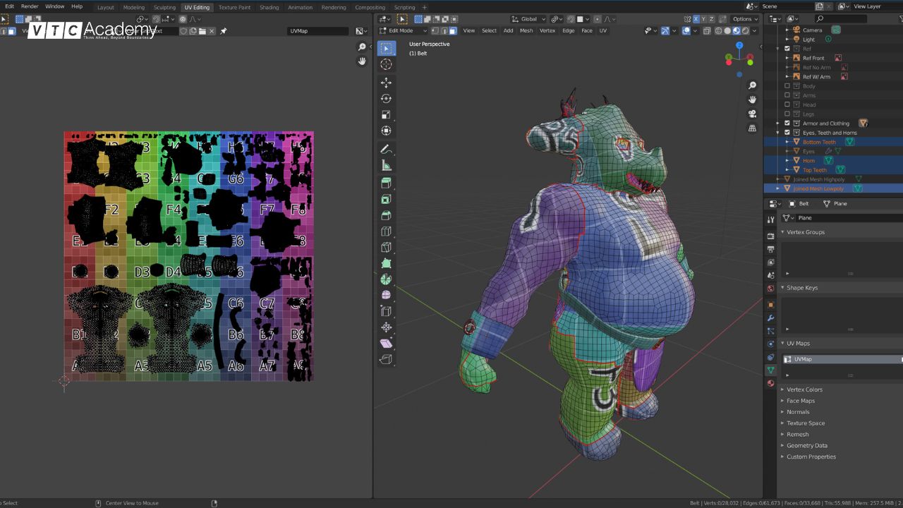 40+ Thuật ngữ trong thiết kế 3D cho người mới bắt đầu 10 uv-mapping