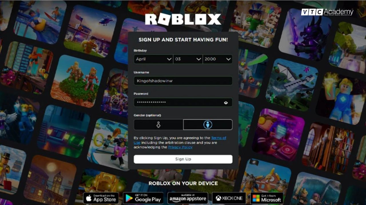 Lập trình Roblox để tạo ra thế giới game của riêng bạn 4 Bước 1: Tạo tài khoản Roblox